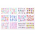 thumbnail image 1 of 12 unidades/juego de pegatinas para uñas, plantillas para manicura, pegatinas para decoración de uña Meterk D012, 1 of 4