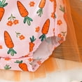 thumbnail image 6 of Curuila Girls Bodysuit Bow Cartoon Print Sleeveless Romper Suspenders Spring Summer Clothes Orange Size 12-18 Months, 6 of 6