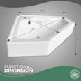 thumbnail image 3 of Modern Wall Mount Bathroom Corner Sink Alexander II White Porcelain Sink w/Overflow Renovators Supply, 3 of 11