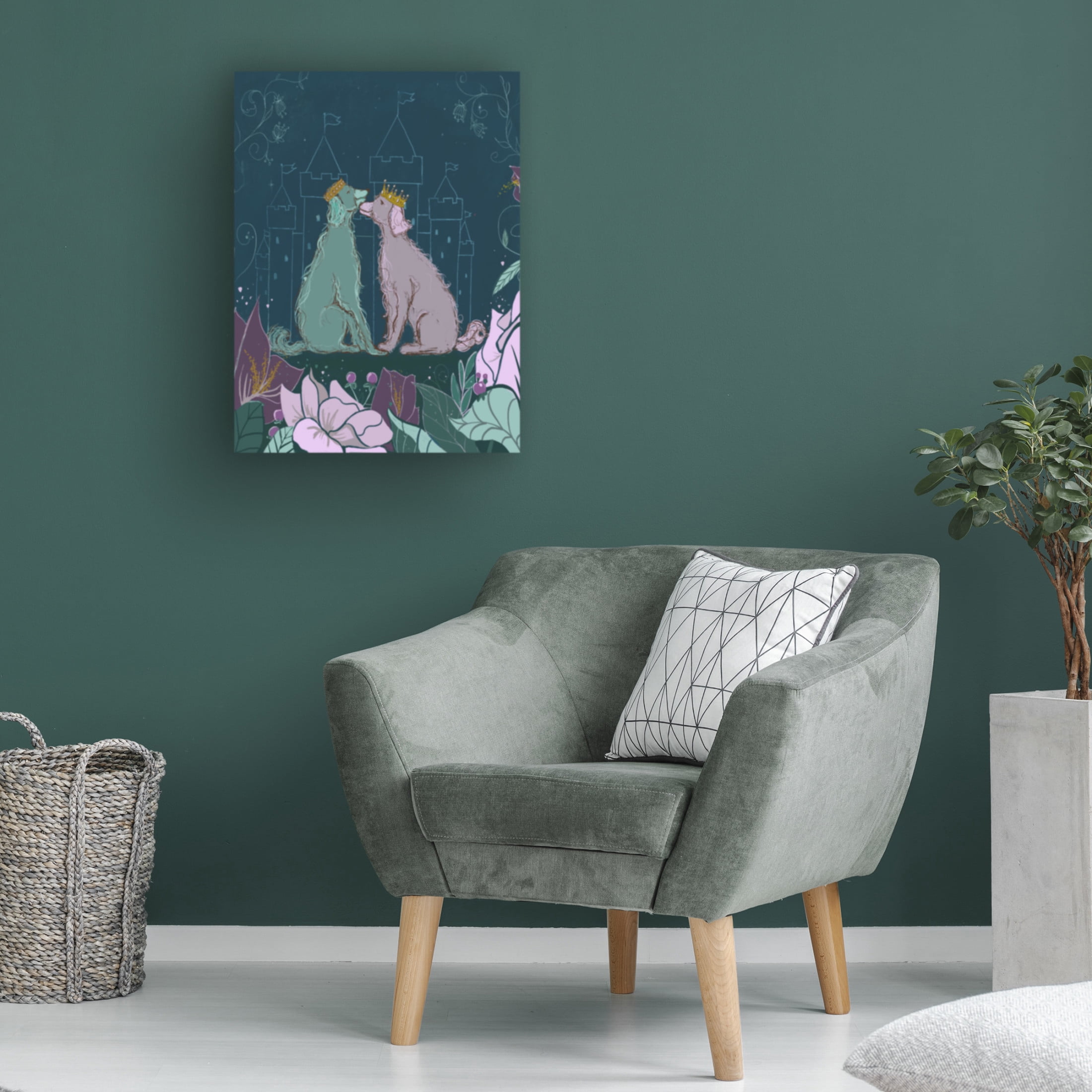 Canvas Wall Art - Christine Rotolo 'Palace Pets 3' Wall Art for Living Room, Bedroom, or Office Décor by Trademark Fine Art - 24 x 32 Inches