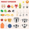 thumbnail image 3 of Juego de accesorios de cocina Pretend Play Hohosunlar, 38 piezas, para niños, 3 of 7