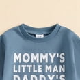 thumbnail image 4 of CAICJ98 Toddler Baby Boy Fall Winter Clothes Mamas Little Boy Outfit Letter Long Sleeve Sweatshirts and Jogger Pants Set (Blue,18-24 Months）, 4 of 7