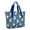 Blue Christmas Snowman, variant on Tote Bag for Women - Dark Blue Christmas Reindeer Pattern Shoulder Bag - Large Utility Work Duffle Bag with Zipper Handbag for Travel, Work, Sprots