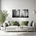 thumbnail image 5 of ZHONGYUTONG Large Black and White Canvas Wall Art Sunrise Misty Forest Tree Painting Prints Natural Scenery Pictures Home Decor for Living Room Office Framed (20.00" x 40.00"), 5 of 6