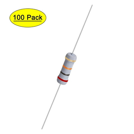 Uxcell 10Pcs 10K Ohm Esisto, 5W 5% Toleance Metal Oxide Film Resistors Shaft Lead Flame Proof For Diy Electronic Projects And Experiments