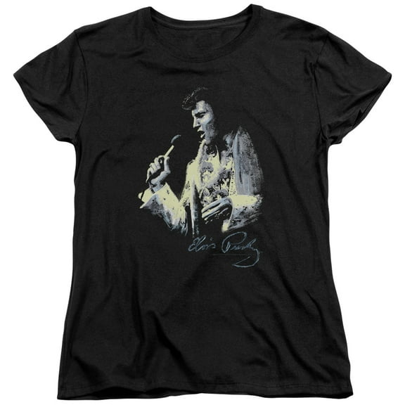 Elvis Presley Painted King Women's T-Shirt Black