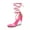 HOT PINK-PU, variant on Women's High Heels Lace Up Chunky Block Heels Strappy Sexy Open Toe Heels Pumps Sandals