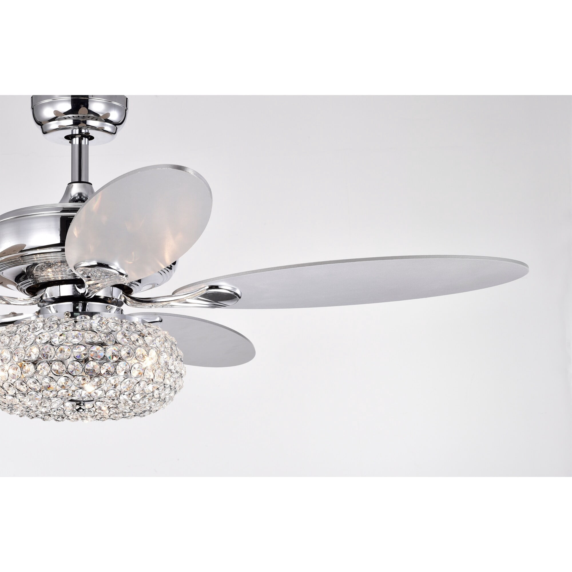 Shelby 52 in. 3-Light Indoor Chrome Finish Ceiling Fan with Light Kit