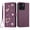 Darkpurple, variant on ELEHOLD Shock-Absorbent 3D Diamond Decoration PU Leather Wallet Cell Phone Case with Wrist Strap for Motorola Moto G Play (2026), Black