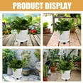 thumbnail image 6 of White Plastic Plant Tray with Wheels Mobile Rolling Pot Base Planter Stand Holder for Large Flowerpots, 6 of 6