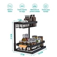 thumbnail image 3 of Organizador Debajo del Fregadero de 2 Niveles, Prueba de Óxido Organizadores de Gabinetes Deslizantes en Forma de L, Organizador de Fregadero Multiusos para Cajón de Cocina y Baño, 2 Pack, 3 of 8