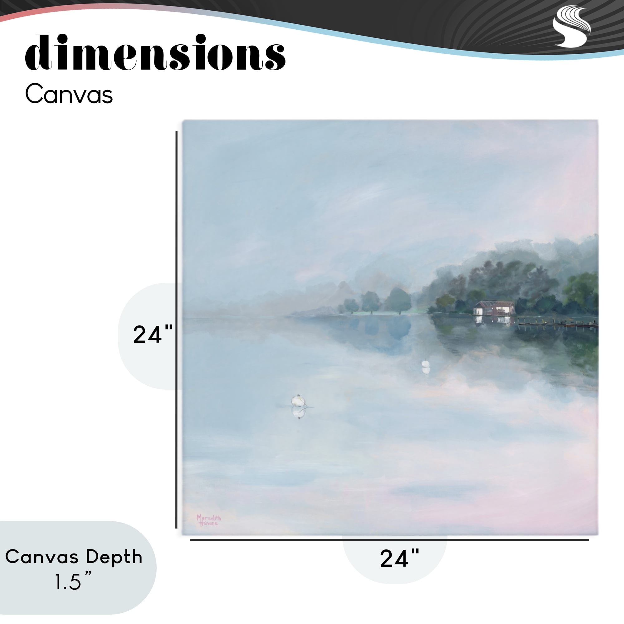 Stupell Industries Morning at Lake Windermere Canvas Wall Art, design by Meredith Howse