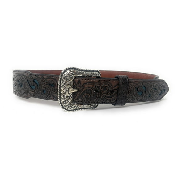 Hooey Men's Tapered Chocolote Tooled Western Belt - 2045BE4