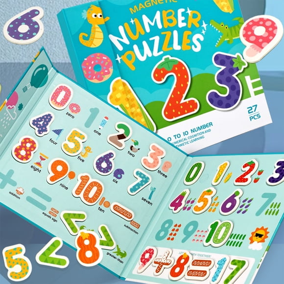 Herunwer Magnetic Numbers Fridge Magnets Colorful Fruit Shape Number Math Learning Toy Set Preschool Math Counting Refrigerator Magnet Toys
