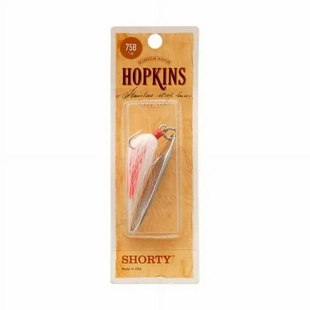 UPC: 0025664075010 | Hopkins Lures Shorty Spoon Treble Hook Bucktail 3/4 oz White