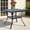 Blue/White, variant on DELMANGO Round Outdoor Bistro Table with Matal Frame and Adjustable Foot Pads for Garden Balcony, Black/White