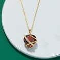 thumbnail image 3 of Ross-Simons 3.60 Carat Garnet Heart Pendant Necklace With Diamond Accents in 14kt Yellow Gold, Women's, Adult, 3 of 5