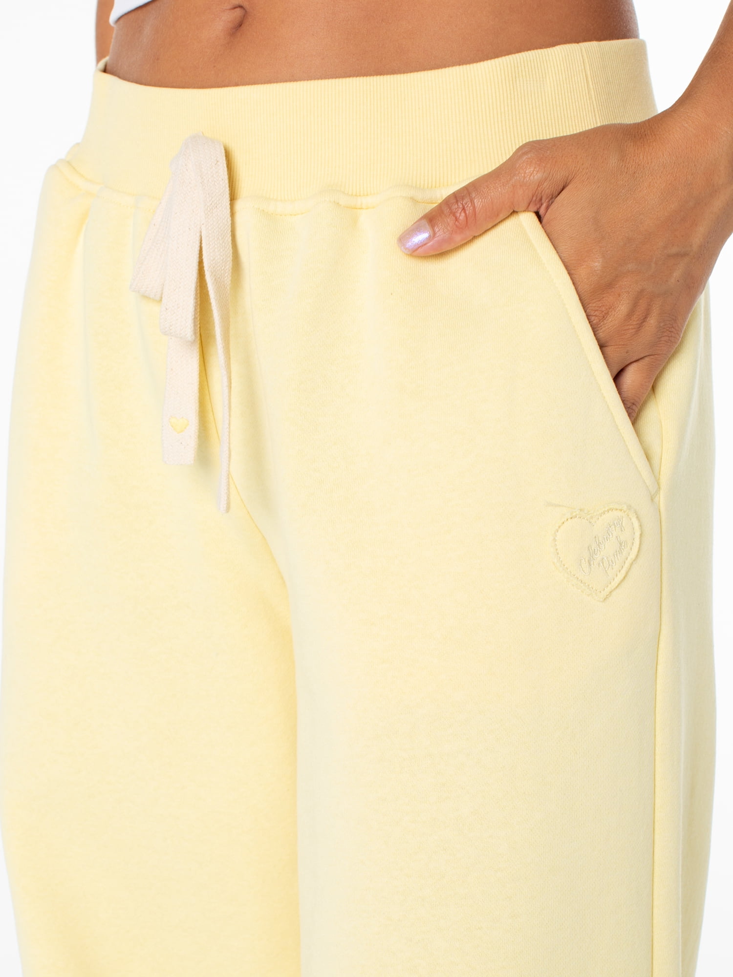 Celebrity Pink Women's and Women's Plus Wide Leg Sweatpants, Sizes XS-4X
