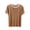 Khaki, variant on QSAWXQZ Women's Pajama Top Crew Neck Short Sleeve Stretchy Tee Lightweight Soft Sleepwear Lounge Shirt L