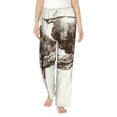 thumbnail image 2 of Picia Cow 1 Womens Soft Woven Cotton Elastic Waistband Sleep Pajama Pant Lounge Sleep Pant With Pockets And Drawstring-Small, 2 of 9
