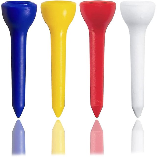 100 piezas de tees de golf de plástico de colores variados de 35 mm, paquete de 100 soportes para pelotas de plástico de 80 mm, clavo para pelota de lanzamiento