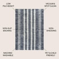 thumbnail image 3 of JONATHAN Y WASHABLE 9 x 12 Area Rug, Vichy Geometric Striped - Slate Gray/Ivory, WSH122C-9, 3 of 9