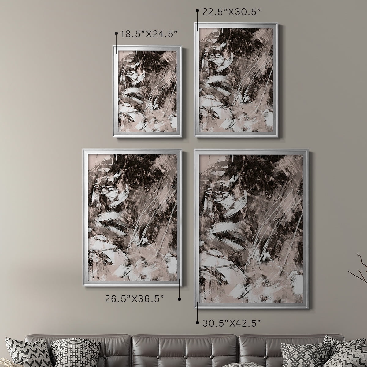 Blush Blackboard II Premium Framed Print, in Gold, Black, or Silver - Ready to Hang