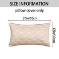 thumbnail image 6 of Unique Bargains 2pcs Satin Throw Pillow Covers for Sofa Bed Room Beige 20" x 12", 6 of 6