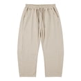 thumbnail image 4 of Capris Pants for Women Solid Color Wide Leg Summer Business Casual Trousers, 4 of 8