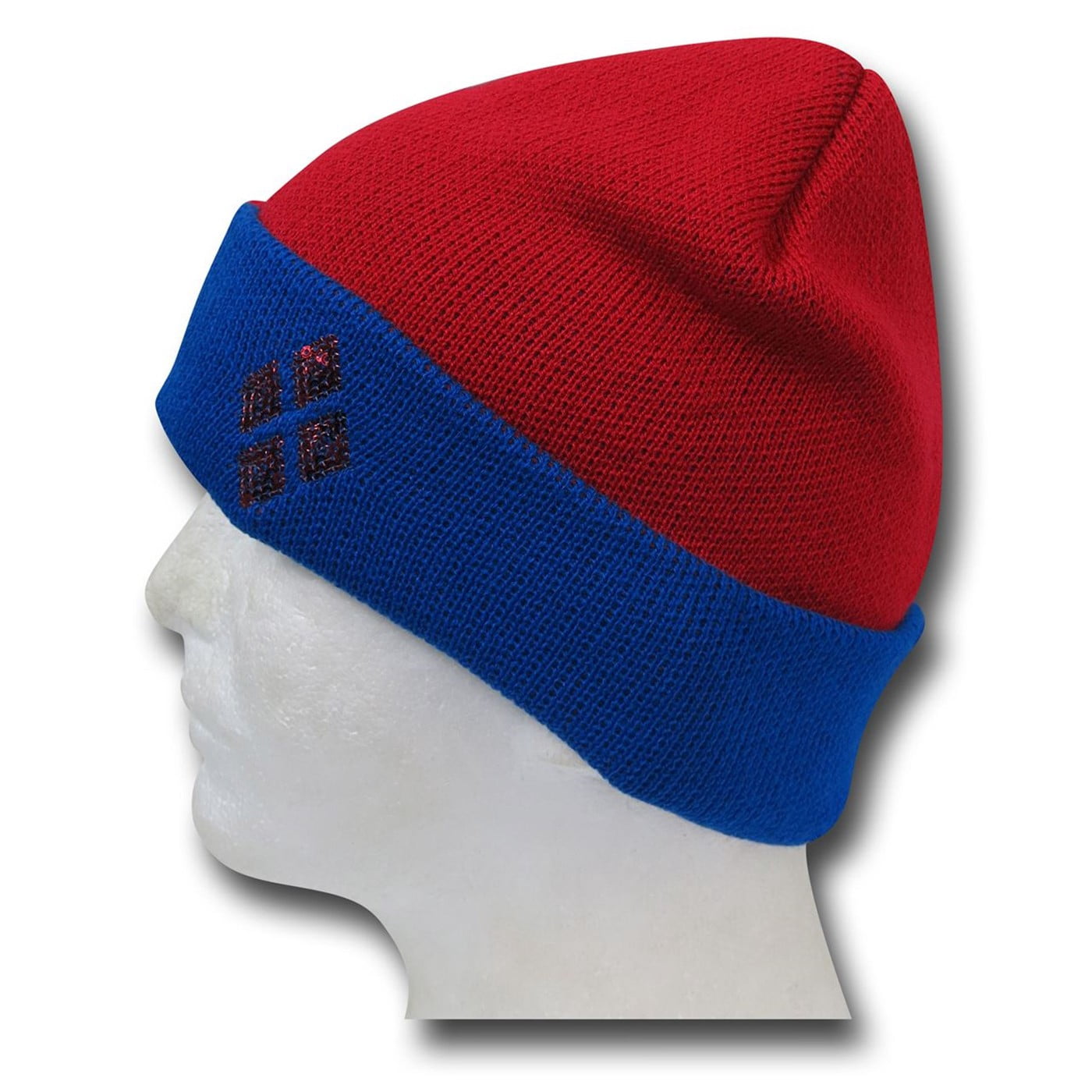 DC Comics Womens Blue & Red Sequin Harley Quinn Beanie Hat  display picture 3