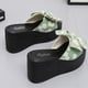 thumbnail image 4 of Amzcrzy Zapatos de mujer,Zapatos de mujer,Zapatillas de mujer, Sandalias con lazo y flores de boca de pez para mujer, cómodas zapatillas de suela gruesa Sandalias Mujer Zapatillas De Casa, 4 of 9