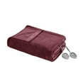 thumbnail image 5 of Beautyrest Heated Plush Solid Microlight Blanket, Twin, Red, 5 of 12