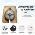 thumbnail image 3 of Sikiie Magnetic Old Compass On World Map Print Men's Double Layer Swimming Trunks, Adjustable Waistband and Pockets Sports Swimming Trunks, Beach Swimwear-XX-Large, 3 of 6