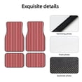 thumbnail image 4 of Disketp Stripes Red White for Crystal Velvet Car Mats Four-Piece Set,All-Season Automotive Protection, Vehicles, Cars, Trucks, and SUVs,Anti-Slip Design, 4 of 7