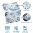 thumbnail image 5 of Blue Marine Life Bed Runner for Twin Size Bed, Ocean Coral Sea Star Shellfish Seashell Coastal Soft Bedding Scarf Bedding Protector Slipcover Sofa Throw for Bedroom Hotel Guesthouse, 5 of 8