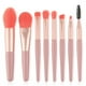 thumbnail image 1 of Nvzi Juego de brochas de maquillaje en miniatura, 8 piezas, kit de brochas de maquillaje para viajes, brochas cosméticas para rostro, base, rubor, sombra de ojos (rosa), 1 of 3