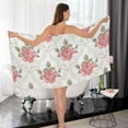 thumbnail image 7 of Pink Flower Cotton Towel Set 2 Piece, 1 Bath Towels 1 Washcloth, Soft Fast Dry Super Absorbent Face Hand Towel for Bathroom Hotel Gym Spa and Beach, 7 of 7