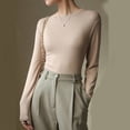 thumbnail image 4 of Blusas Mangas Largas Slim Fit Underscrub Winter Basics T-Shirt Tops Adepaton BST2001696-6, 4 of 5