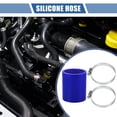 thumbnail image 2 of Unique Bargains 1 Set 54mm 2.13" ID 76mm 2.99" Length 0° Blue Car Silicone Hose with Clamps, 2 of 7