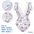 thumbnail image 2 of 1 juego de bañador de una pieza con estampado floral ajustado para mujer con falda cruzada multiusos, 2 of 5