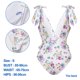thumbnail image 2 of 1 juego de bañador de una pieza con estampado floral ajustado para mujer con falda cruzada multiusos, 2 of 5