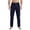 Blue, variant on Mens Slim Straight Pants Elastic Waist Button Fly Breathable Long Trousers Cargo Lightweight Daily Office Workwear Flat Front Pants Blue S