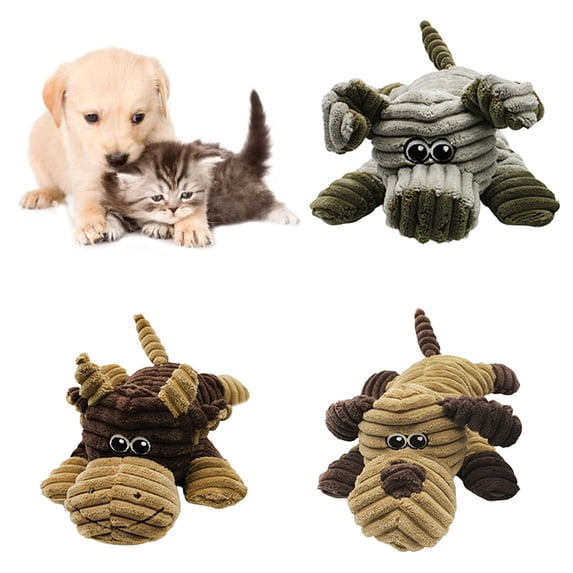 Reheyre Cute Cattle Pig Plush Doll - Squeaky Interactive Bite Chew Toy for Pet Dog Cats Puppy