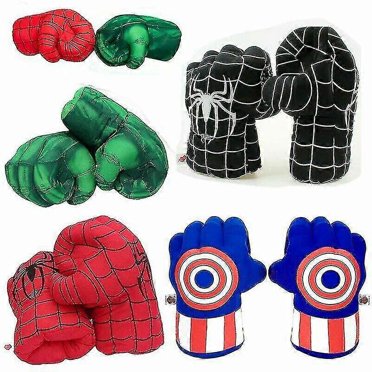 Kids Marvel Superheroes Spiderman Iron Man Hulk Punching Boxing Gloves Ages 3+