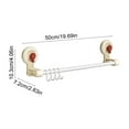 thumbnail image 3 of Strong Suction Cup Towel Rack, Drill-Free Bathroom Storage Organizer with Adjustable Hooks, Rustproof ABS Plastic Rod for Bath Towels, Space Saving Mount for Showers, 3 of 6