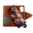 thumbnail image 3 of Case For Samsung Galaxy A02S /A03S Detachable Magnetic Wallet Pu Leather Cover Flap Closure Snap-on Book Style Cases Cash Pocket with Card Slots Holder Wrist Strap 2 in 1 Folio Brown Horse, 3 of 3