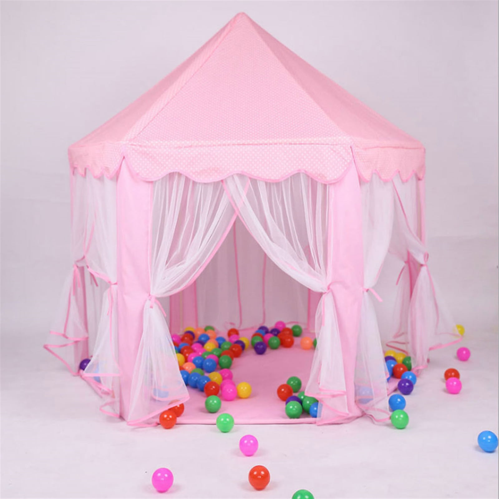 House Foldable Popup Indoor & Outdoor Kids Princess Play Tent Pink 47"x35" 
