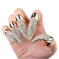 thumbnail image 2 of 5x Mujeres Moda águi de Uñas Encanto Corona Brillante de - Dorado Sunnimix Anillo de dedo de uñas, 2 of 8