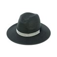 thumbnail image 1 of Chicheadwear Womens 100% Paper Panamá Hat con banda de Rhinestone - Negro ChicHeadwear Sombrero para el sol, 1 of 2