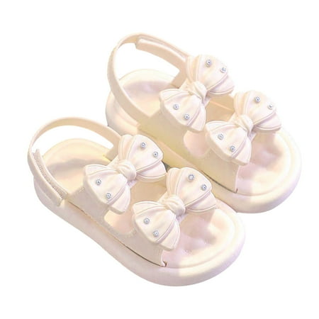 

The for Kids Girls Dress Shoes Cute Bow Mary Jane Shoes Ballerina With Satin Ankle Tie For Wedding Birthday Party Girl Slides Sandals